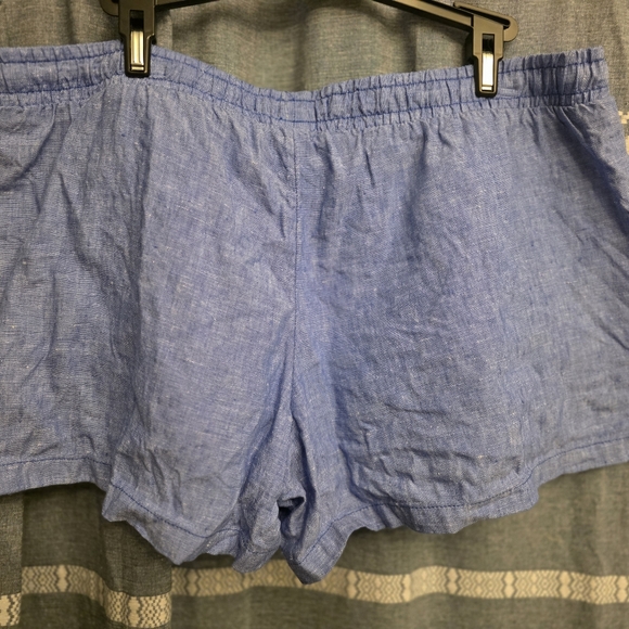 Lilly Pulitzer Blue Linen Shorts XL - Picture 4 of 4